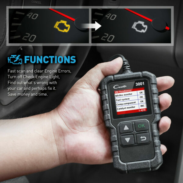 LAUNCH OBD2 Scanner Auto Code Reader Car Engine Check Fault Code Diagnostic Tool - Image 2