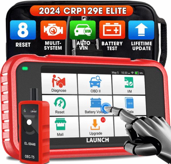 LAUNCH OBD2 Scanner CRP129E Elite ABS SRS TCM Engine Diagnostic Tool TPMS Reset - Image 8