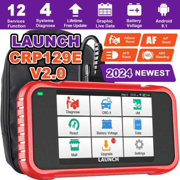 LAUNCH OBD2 Scanner CRP129E Engine ABS SRS AT Code Reader Car Diagnostic Tool - Image 2