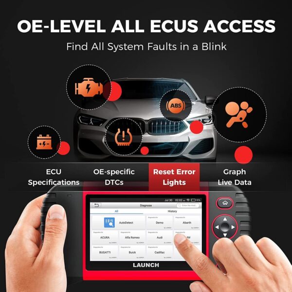 LAUNCH OBD2 Scanner Touch PRO Elite Car All System Diagnostic Tool EBP BMS ABS - Image 4