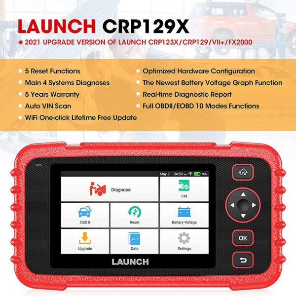 LAUNCH Scan Tool CRP129X OBD2 Scanner Code Reader Engine ABS SRS Transmission - Image 2