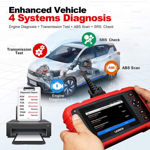 LAUNCH Scan Tool CRP129X OBD2 Scanner Code Reader Engine ABS SRS Transmission - Image 3