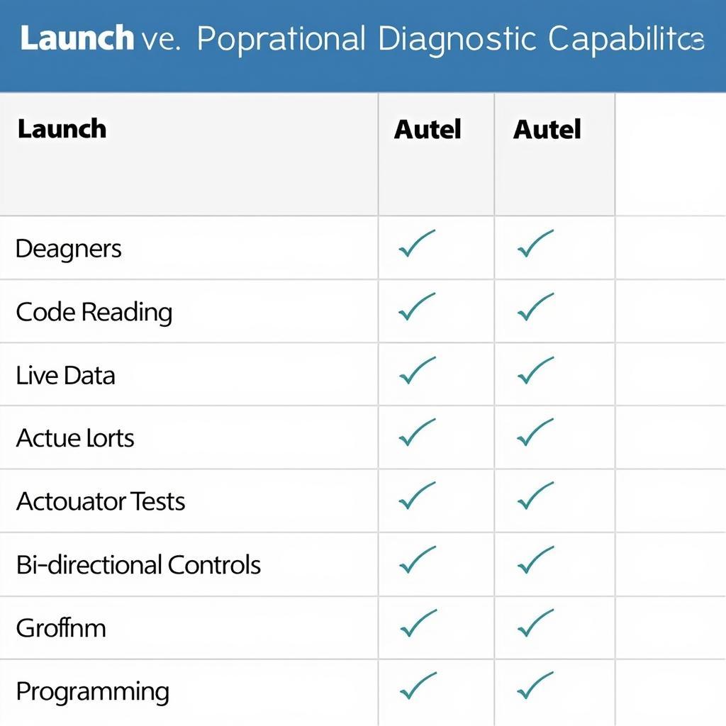 Launch vs Autel Diagnostic Functions