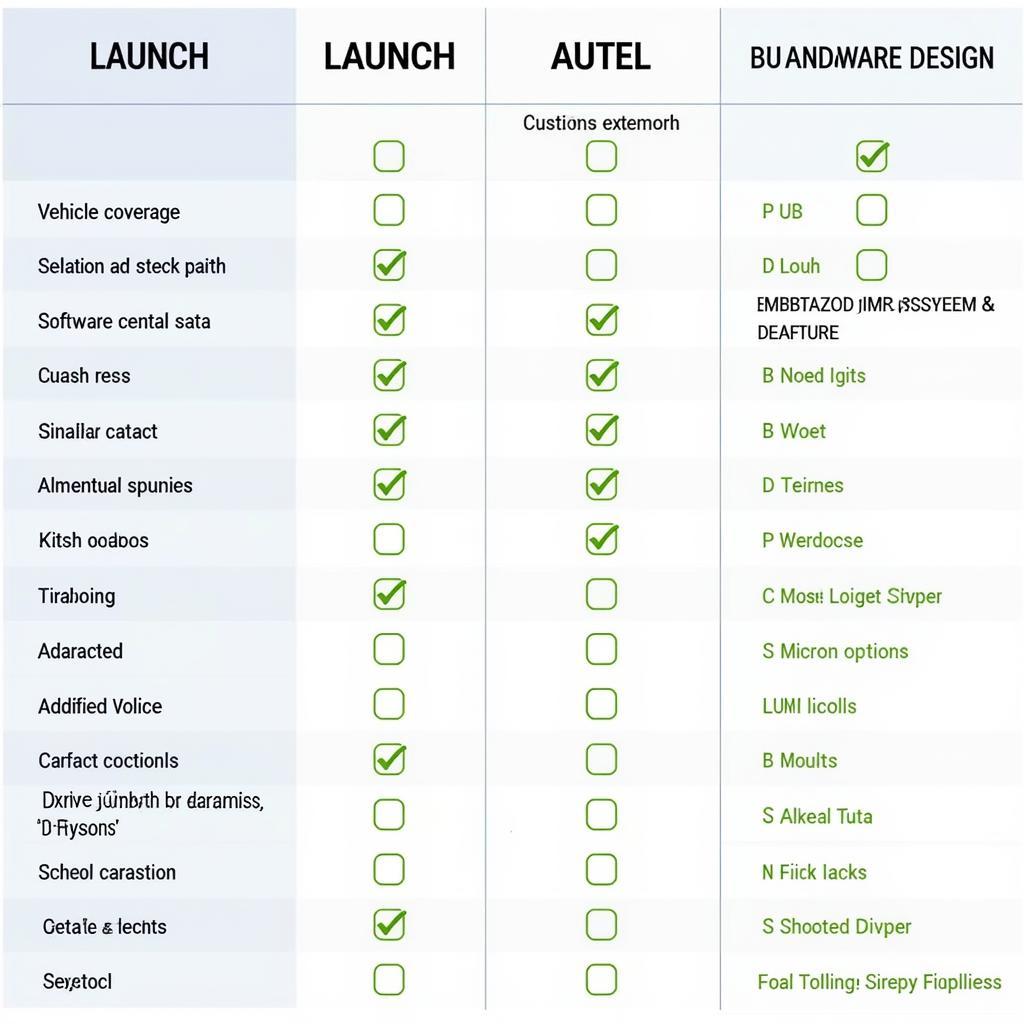 Launch vs Autel Final Comparison Table