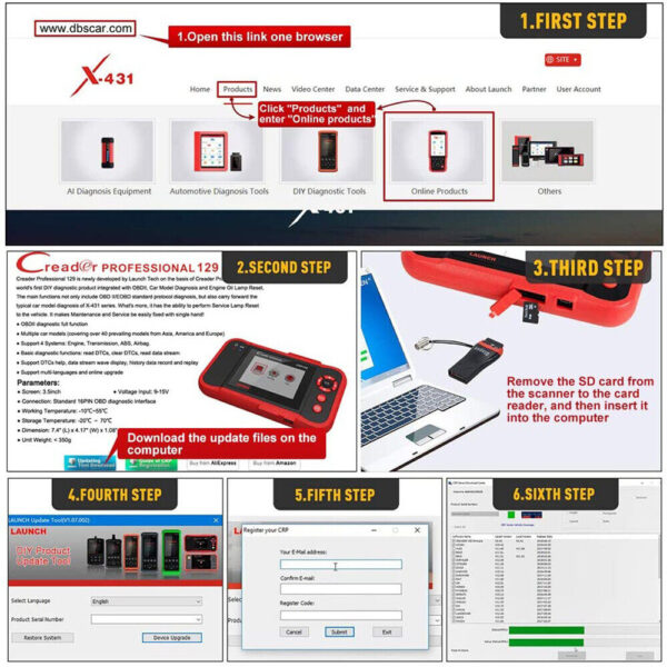 Launch X431 CRP129 OBD2 Scanner ABS SRS Code Reader Check Engine Diagnostic Tool - Image 4