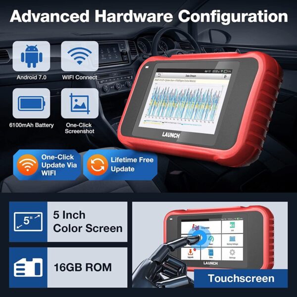 LAUNCH X431 CRP129E OBD2 Scanner Engine ABS SRS AT TPMS SAS EPB Diagnostic Tool - Image 6