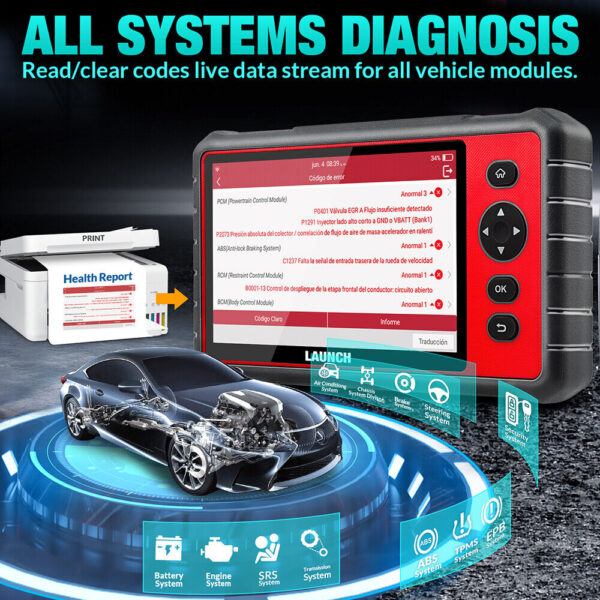 LAUNCH X431 CRP909E PRO All System OBD2 Scanner Car Diagnostic Tool Coding - Image 2