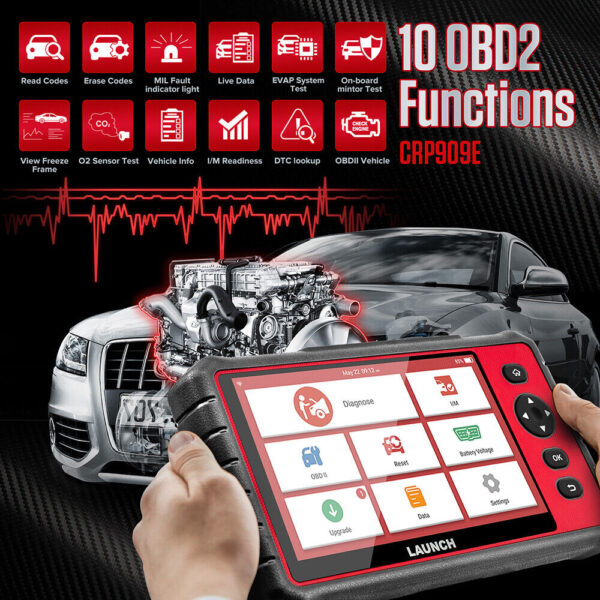 LAUNCH X431 CRP909E PRO All System OBD2 Scanner Car Diagnostic Tool Coding - Image 6