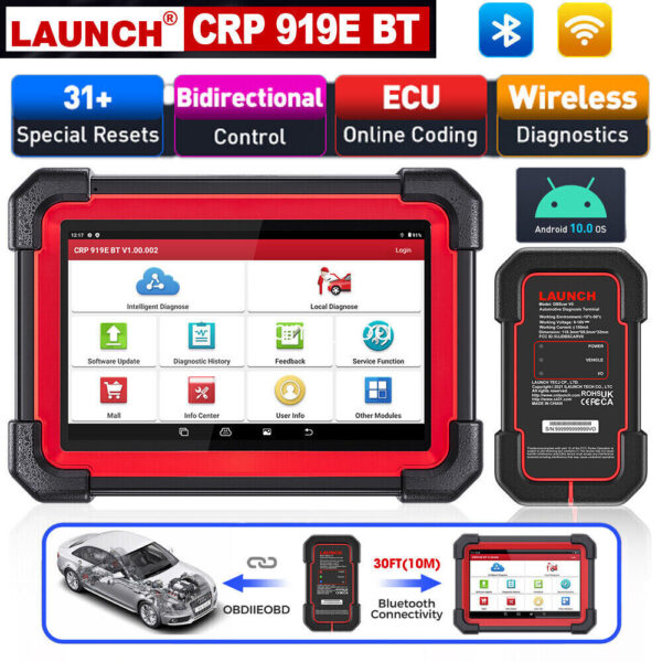 LAUNCH X431 CRP919E BT PRO Elite Bidirectional Car Diagnostic Scanner Key Coding - Image 2