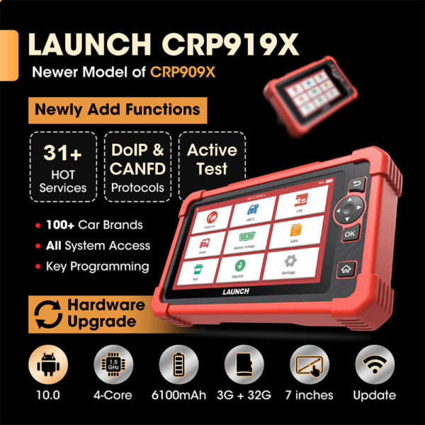 LAUNCH X431 CRP919X Bidirectional Car Diagnostic Tool OBD2 Scanner Key Coding - Image 2