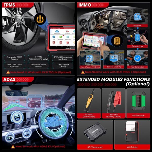 Launch X431 PRO ELITE Auto Car Diagnostic Tool CAN FD Active Tester OBD2 Scanner - Image 5