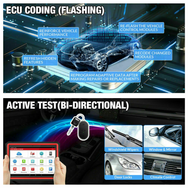 LAUNCH X431 PRO3S+ Elite Car OBD2 Scanner Diagnostic Tool Key Coding TPMS - Image 5