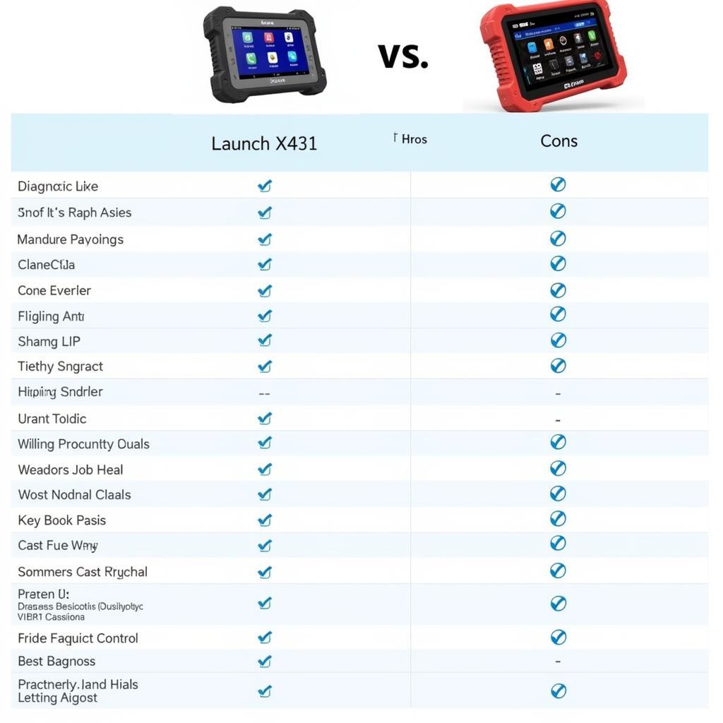 Launch X431 and Autel Final Comparison Table