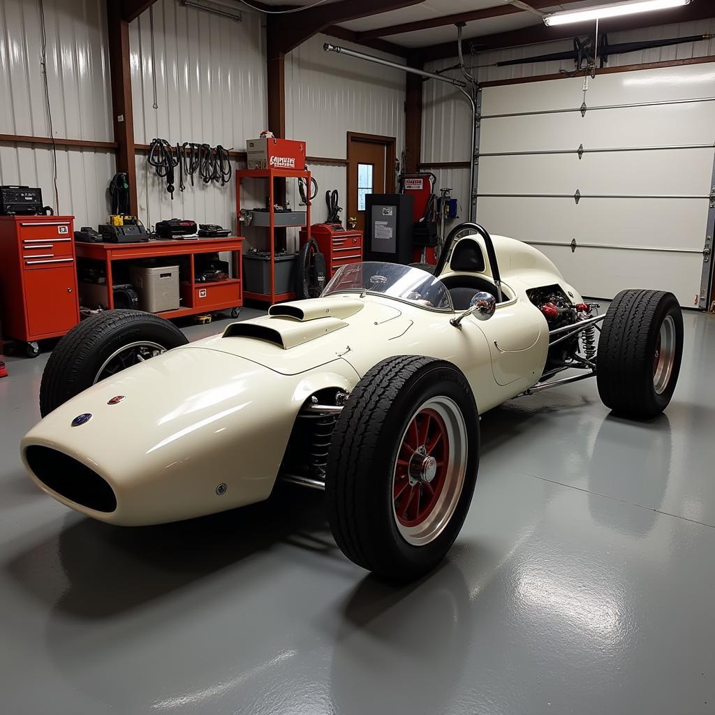 Legend Race Car in Garage