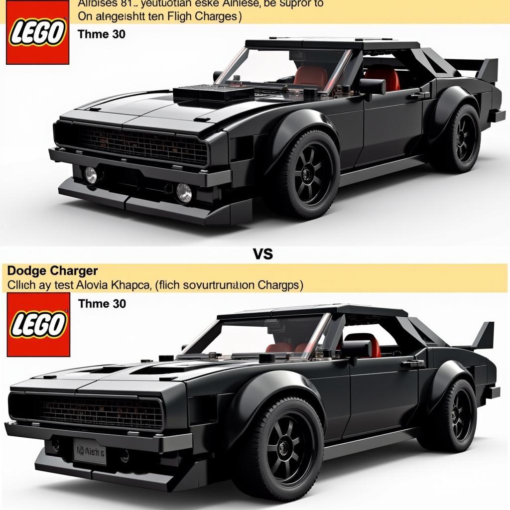 Lego Fast and Furious Toyota Supra and Dodge Charger Comparison