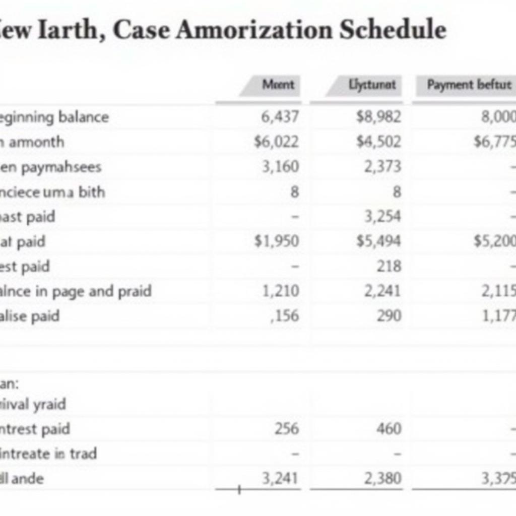 Loan Amortization Schedule Example