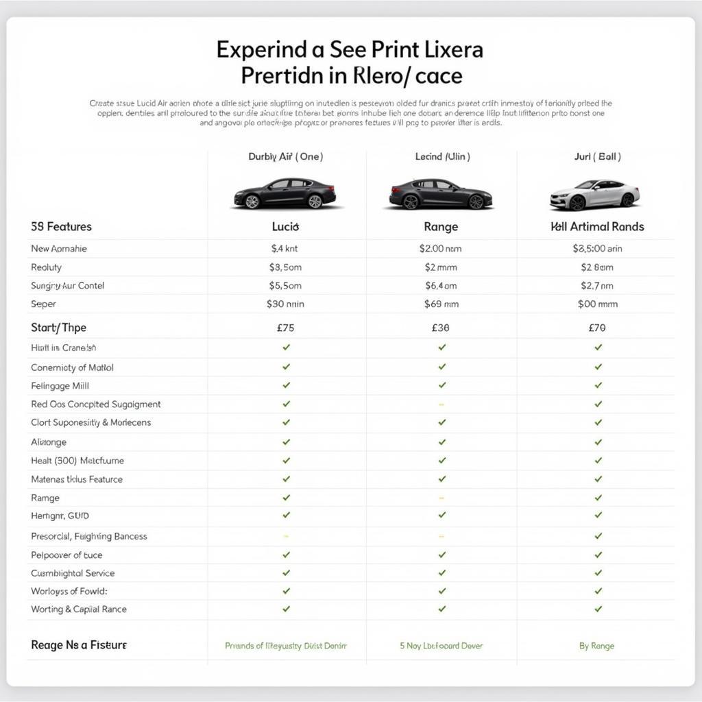 Lucid Air Price Comparison Across Different Trims