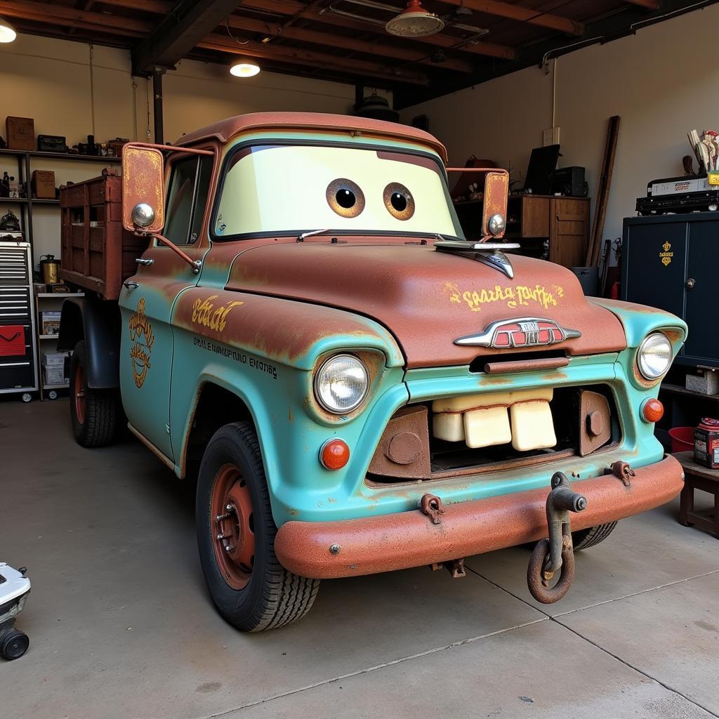 Mater-Inspired Car Modification with Rustic Charm