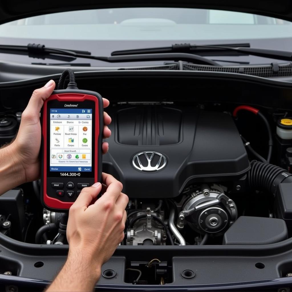 Maxicheck Pro in Use in an Engine Bay