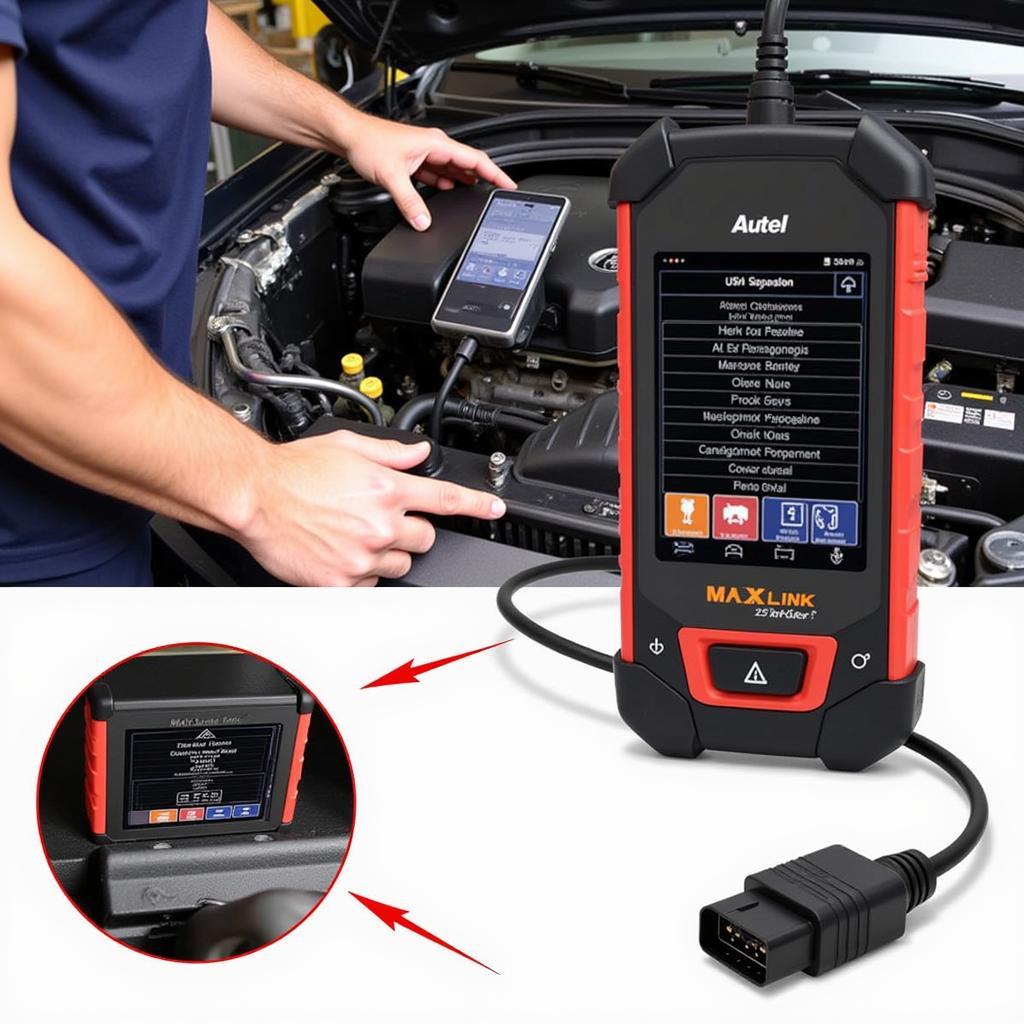 Maxilink 2 Autel Diagnostic Process in Action