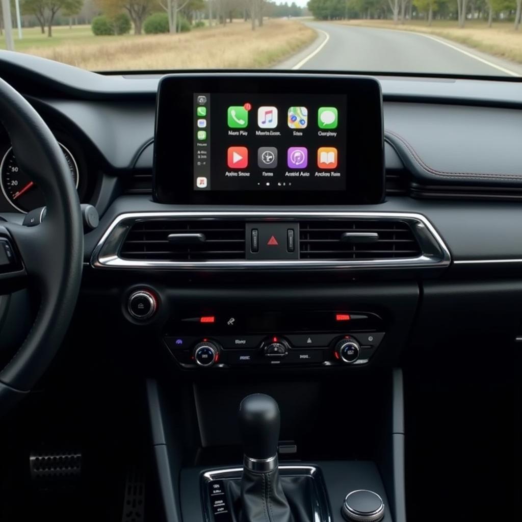 Mazda 3 Hatchback Interior Featuring Infotainment System