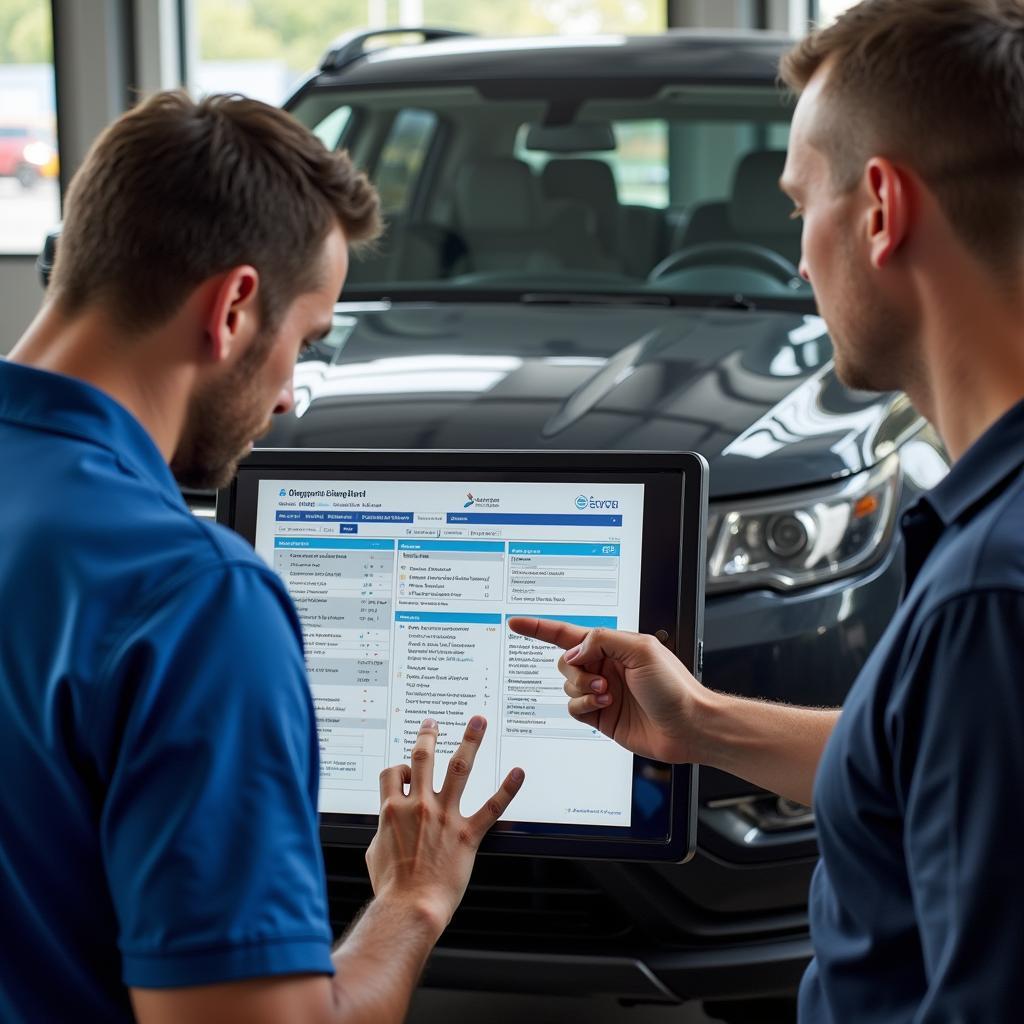 Mechanic Explaining Diagnostic Report