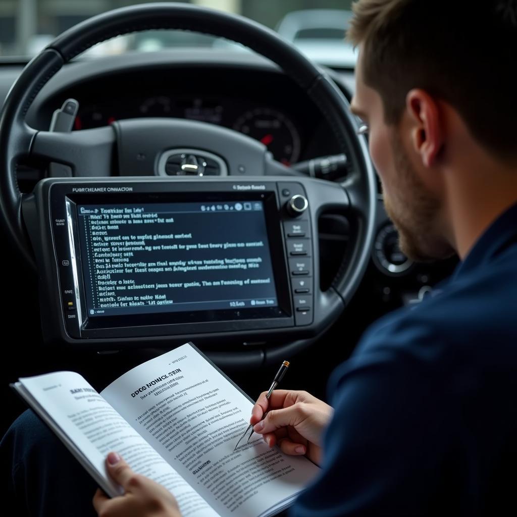 Mechanic Interpreting DTC Codes on a Dealer Scanner