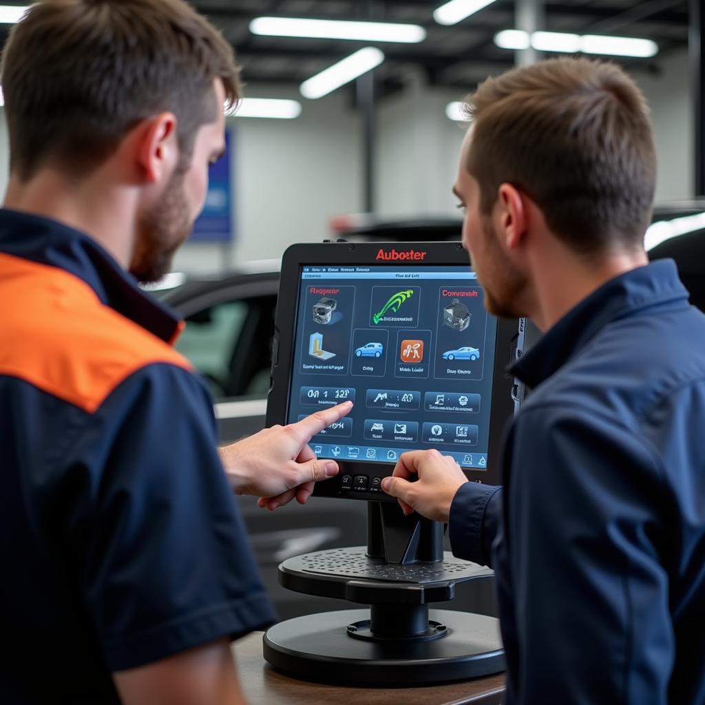 Mechanic Training on a Dealer Scanner