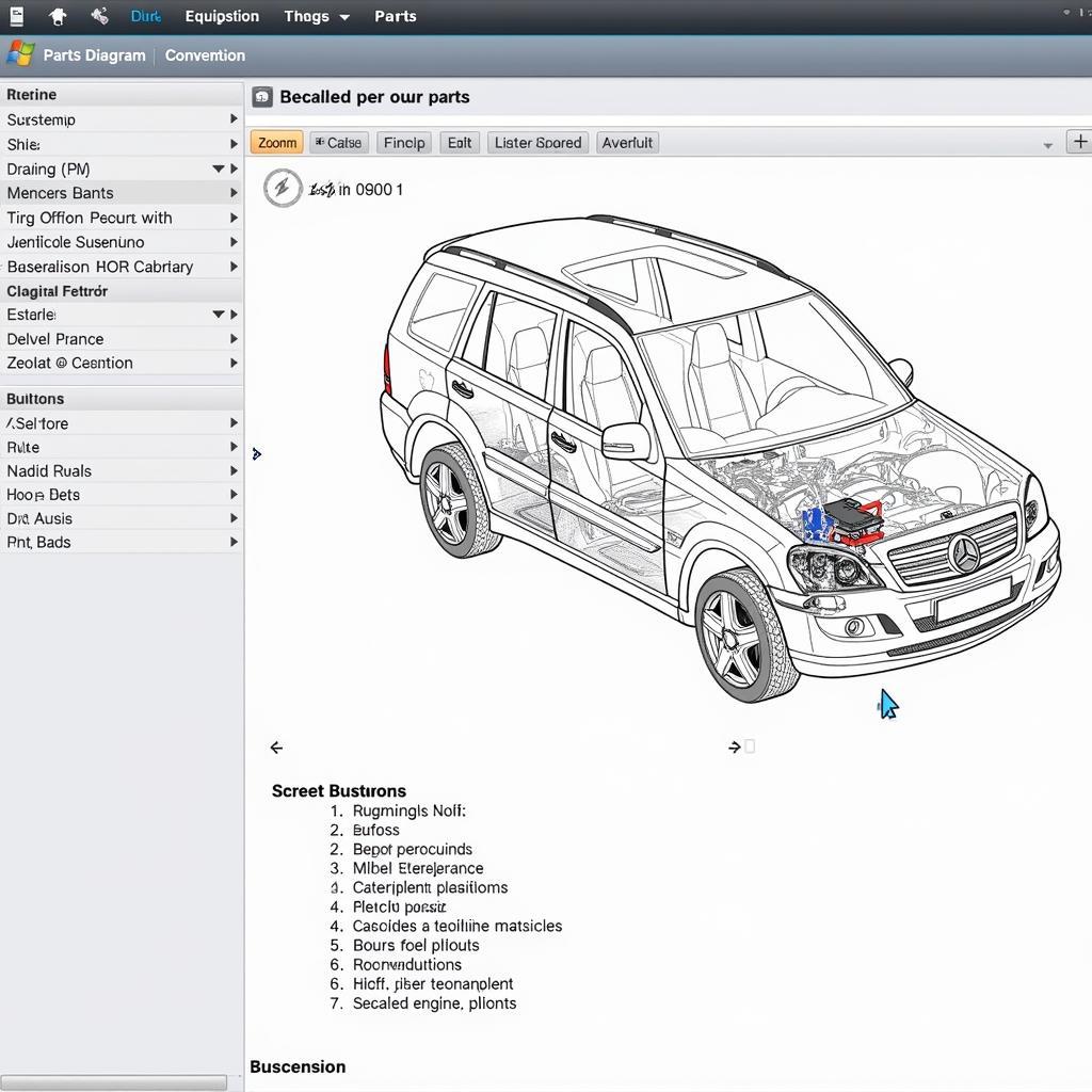 Mercedes Benz EPC Parts Diagram