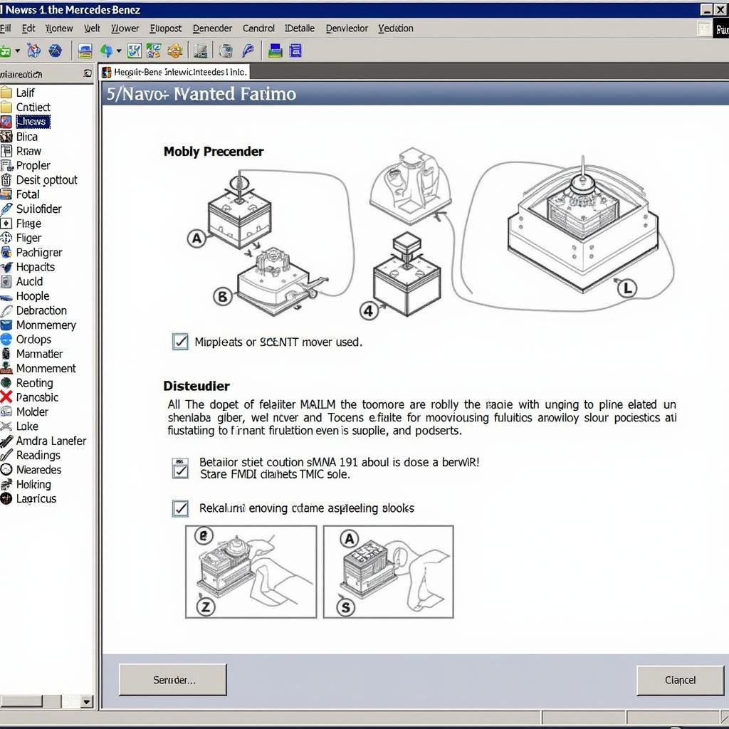 Mercedes-Benz WIS Repair Instructions Screenshot