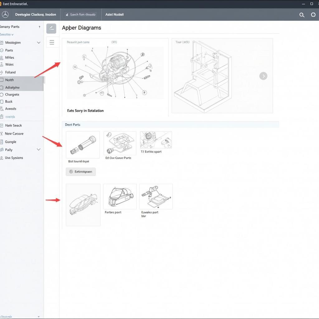 Mercedes EPC Parts Catalog Interface