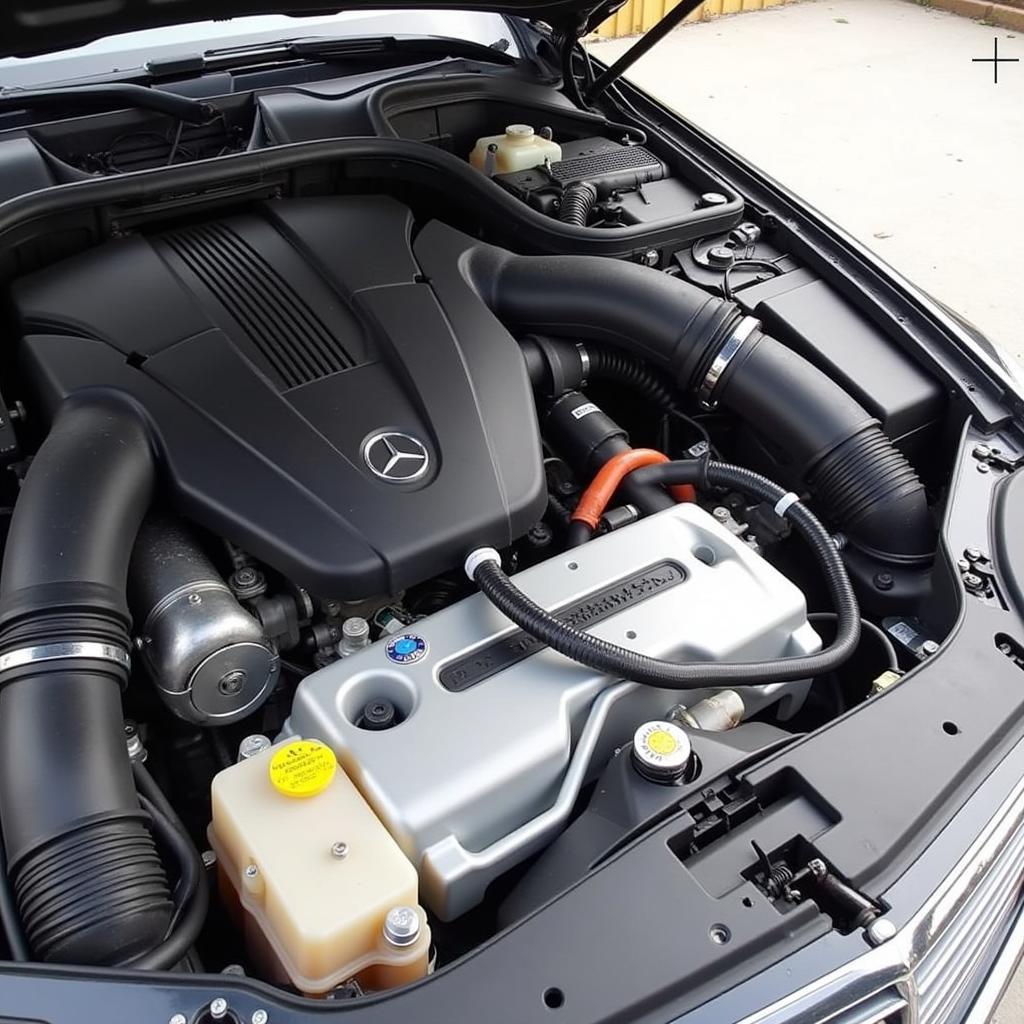 Mercedes S320 CDI Engine Bay Overview