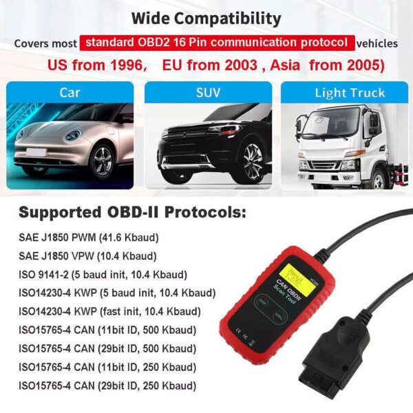 Mercedes Sprinter OBD2 Car Diagnostic Code Reader Scanner Fault Check Tool VC300 - Image 3