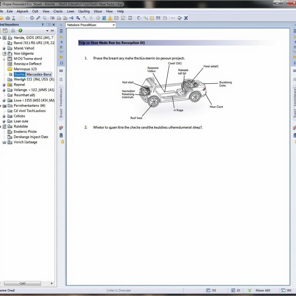 Mercedes WIS Information System Screenshot