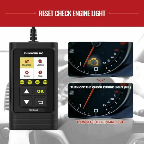 Mitsubishi Pajero Fault Code Reader OBD2 Car Diagnostic Scanner Reset Tool T100 - Image 4