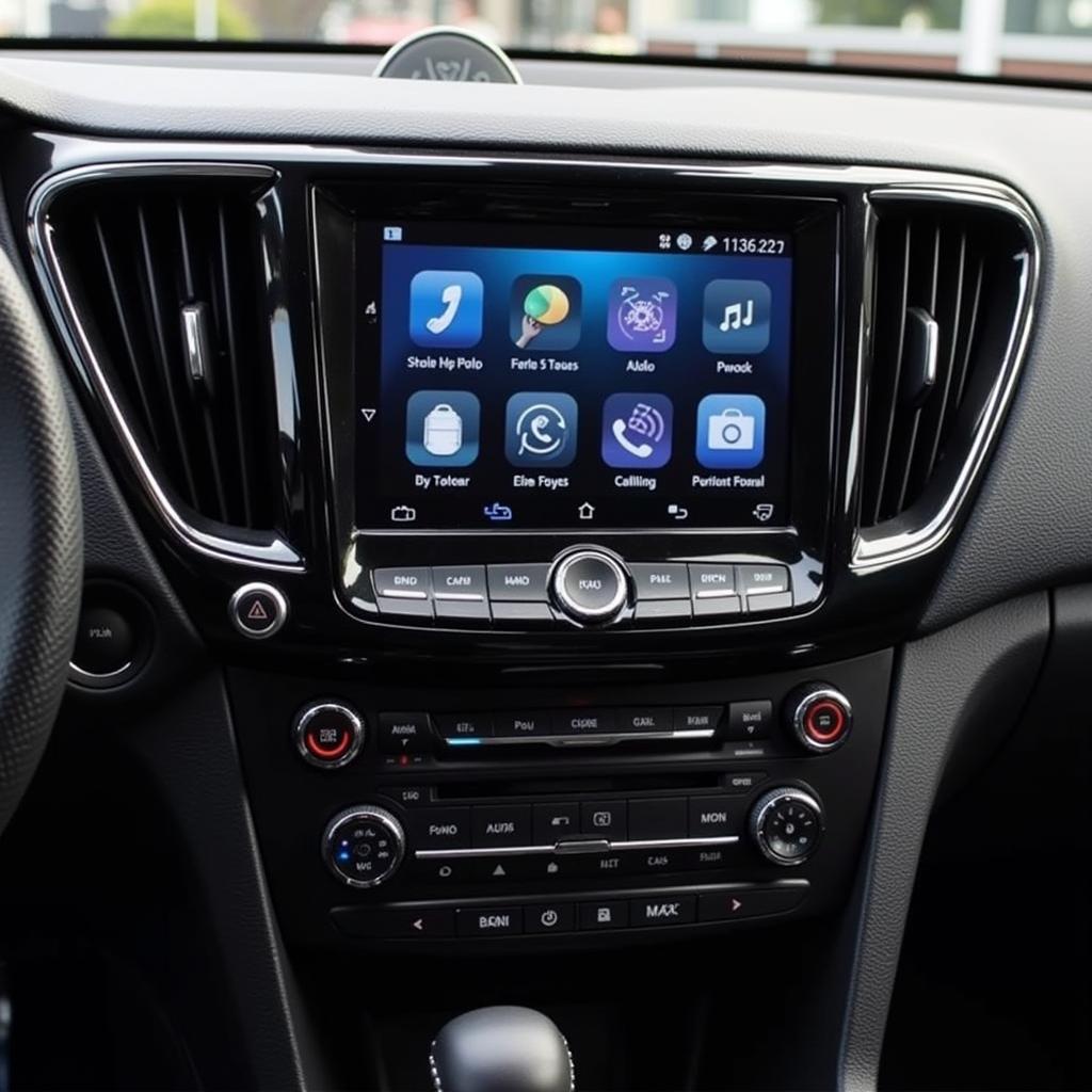 Modern Car Radio with Touchscreen