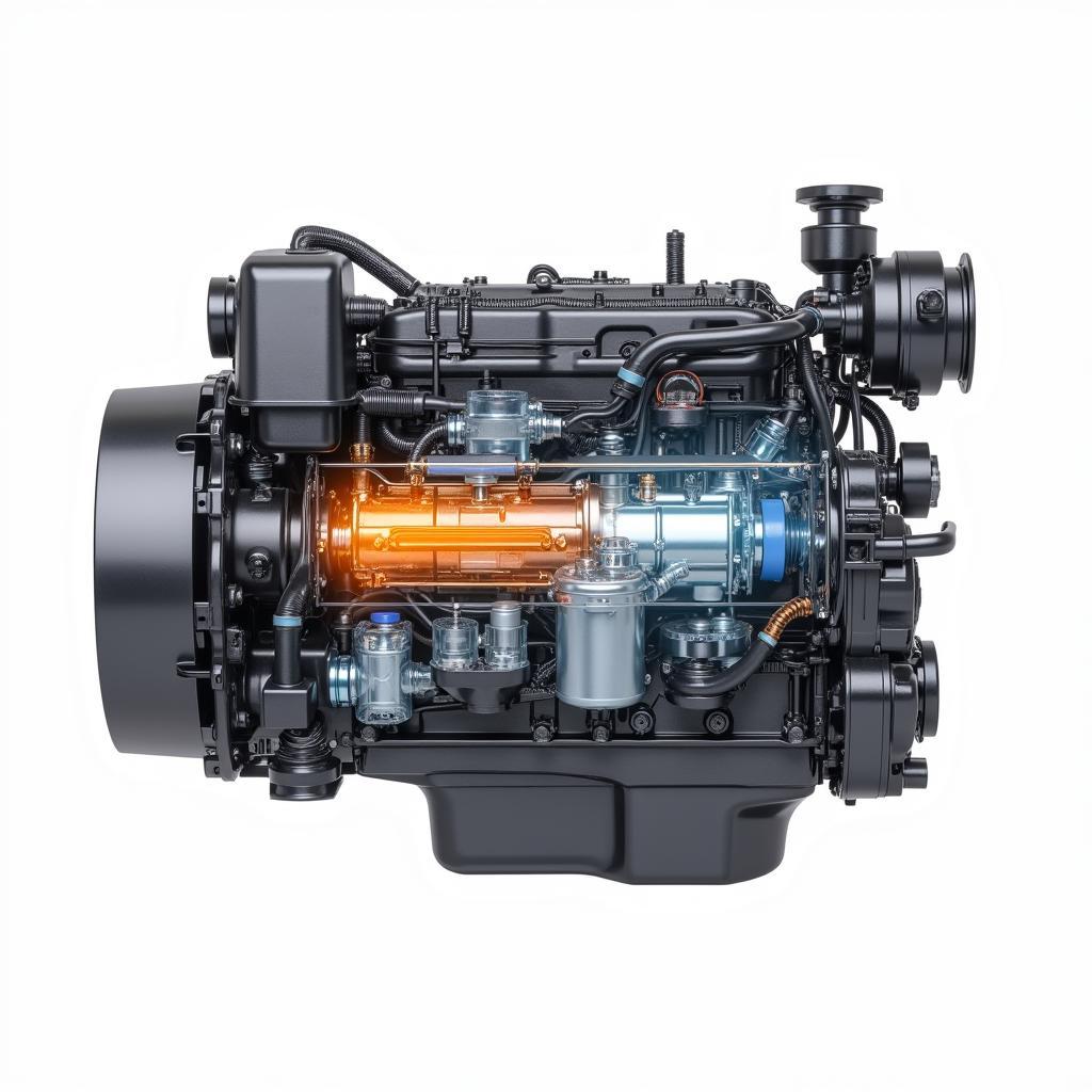 Modern Diesel Engine with Emissions Control System