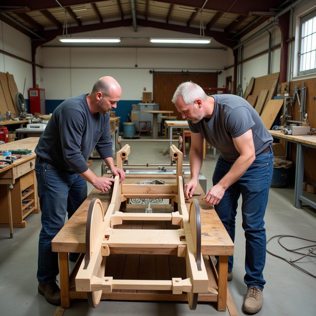 Morgan Factory Craftsmen Building a Car by Hand