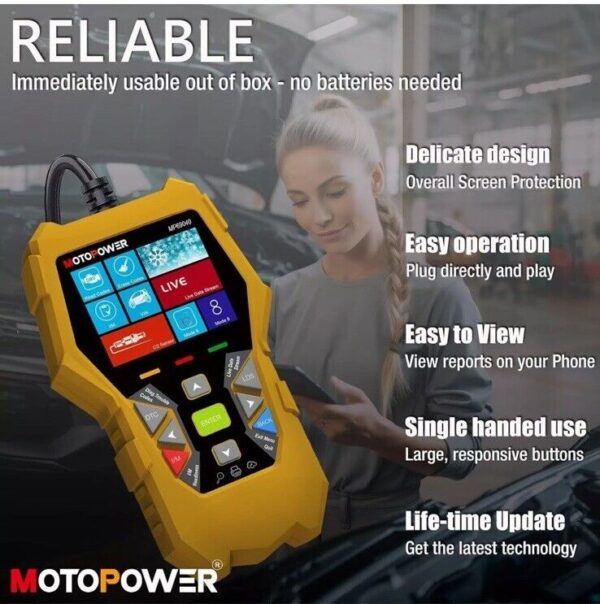 MOTOPOWER MP69040 Car OBD2 Scanner Check Engine Fault Code Reader Diagnostic - Image 5