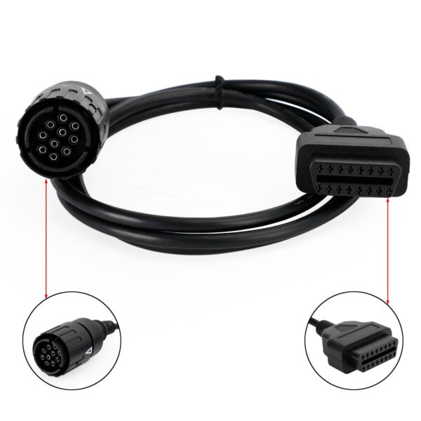 Motorcycle 10 Pin To 16Pin For BMW OBD2 Cable Connector Diagnostic Scanner Cable - Image 2