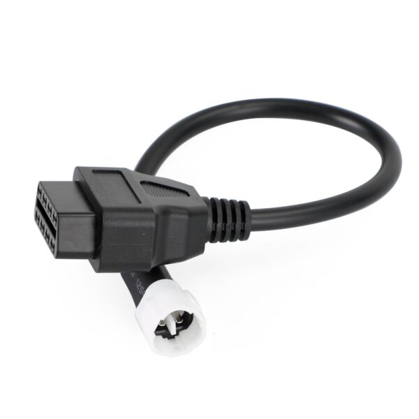 Motorcycle 3 Pin to OBD2 Diagnostic Adapter Code Scanner Cable for Yamaha X-MAX- - Image 3