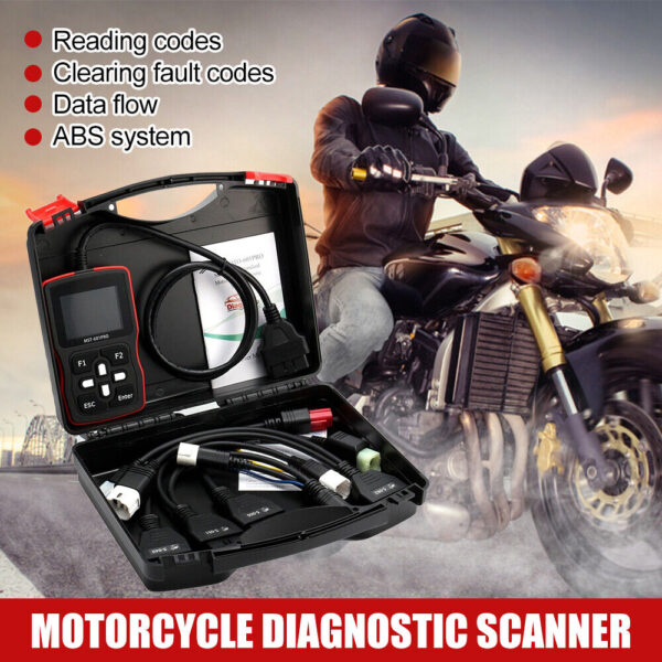 Motorcycle OBD2 Scanner Motorcycles Code Reader Diagnostic Tool Engine ABS US - Image 3