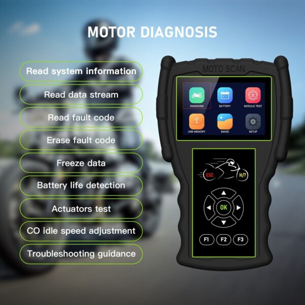 Motorcycle Scanner Original JDiag M100 PRO Full Version OBD2 Scanner for Motors - Image 2