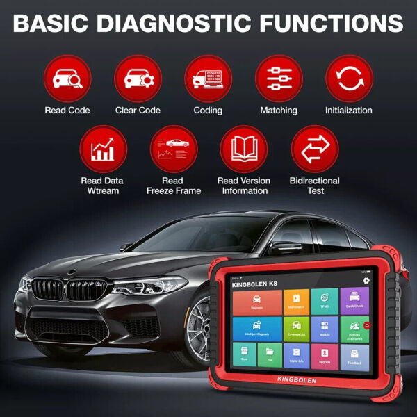 Multi-brand OBD2 Automotive Diagnostic Car Scanner K8 Full System Coverage 2024 - Image 5