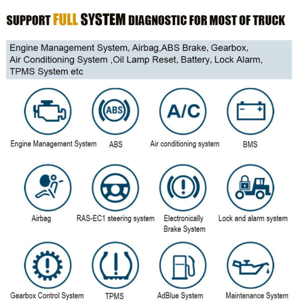 ND566 Full System OBD2 Scanner Diesel Car and Heavy Duty Truck Diagnostic Tool - Image 2