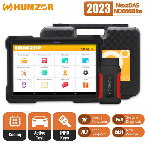 ND666 Car & Heavy Truck OBD2 Scanner Full System Auto Diagnostic Tool Tablet