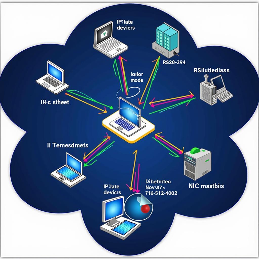 Network Topology Map with MAC Addresses