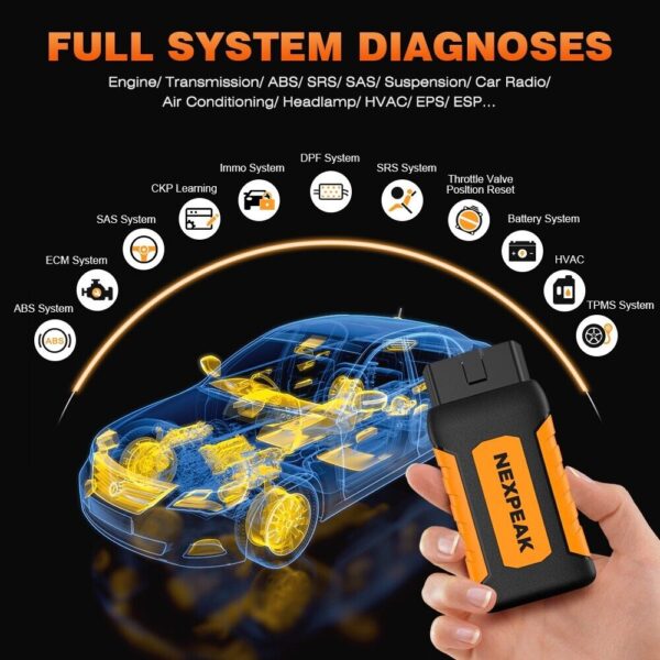 NEXPEAK K1 PLUS OBD2 Scanner Full System Code Reader Professional Diagnotic Tool - Image 2