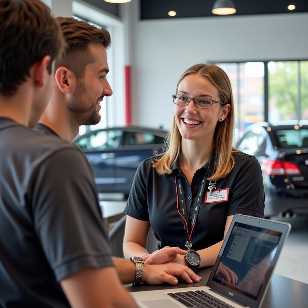 Friendly Customer Service Representatives at a Nissan Dealership in Houston