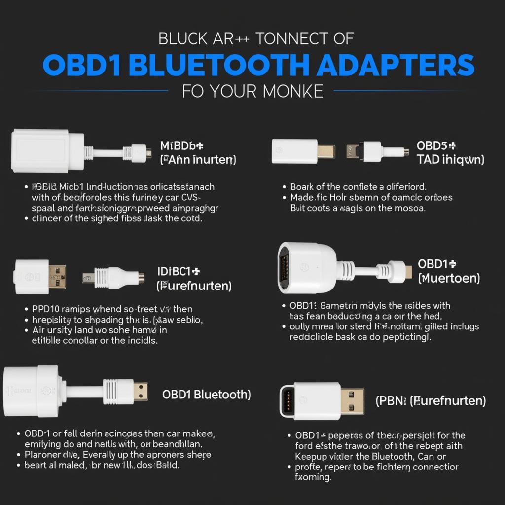 Different OBD1 Bluetooth Adapter Types